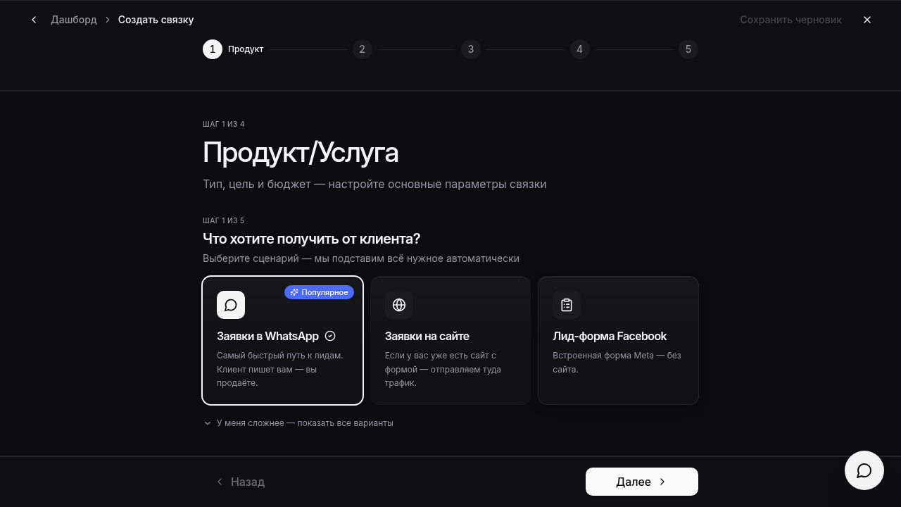 Платформа Performante — дашборд и бандл-визард